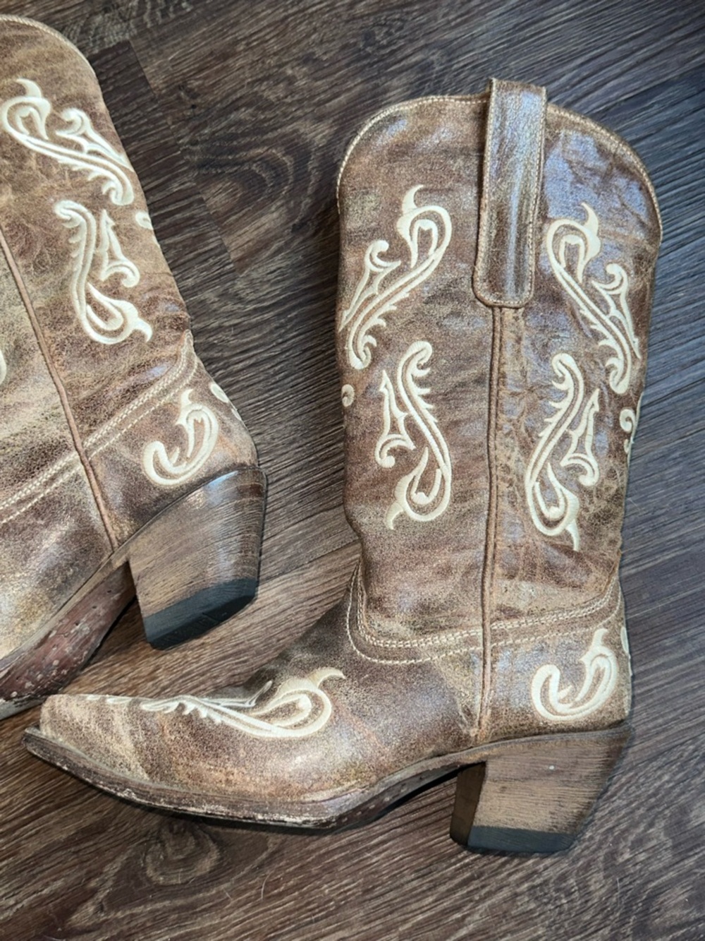 Corral Women’s Cowboy Boots Tan/Cream Size 7M
